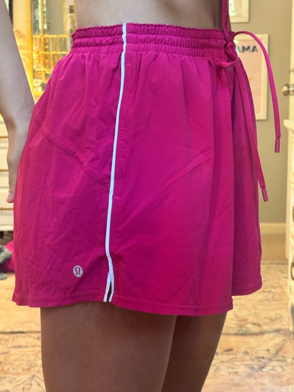lululemon athletica Hot Pink Skort with White Trim